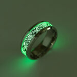 Stainless Steel Luminous Heart Ring - Image 2