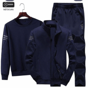 3-Piece Plain Sweat-wear Set | Casual Style | GatangaOS