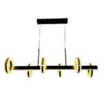 Lunaris Six-Ring Linear Crystal LED Chandelier for sale on Murang'a's No.1 Online Store