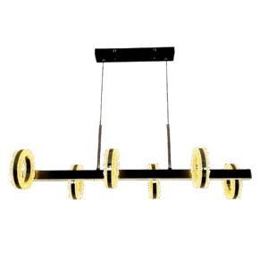 Lunaris Six-Ring Linear Crystal LED Chandelier for sale on Murang'a's No.1 Online Store