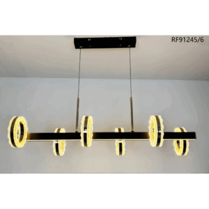 Lunaris Six-Ring Linear Crystal LED Chandelier for sale on Murang'a's No.1 Online Store