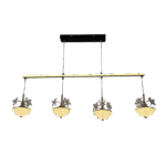 Florence Four-Flower Crystal LED Pendant Chandelier