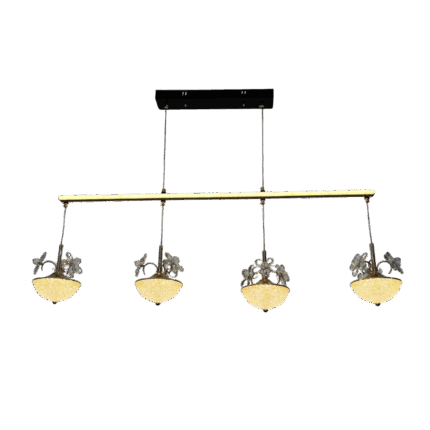 Florence Four-Flower Crystal LED Pendant Chandelier