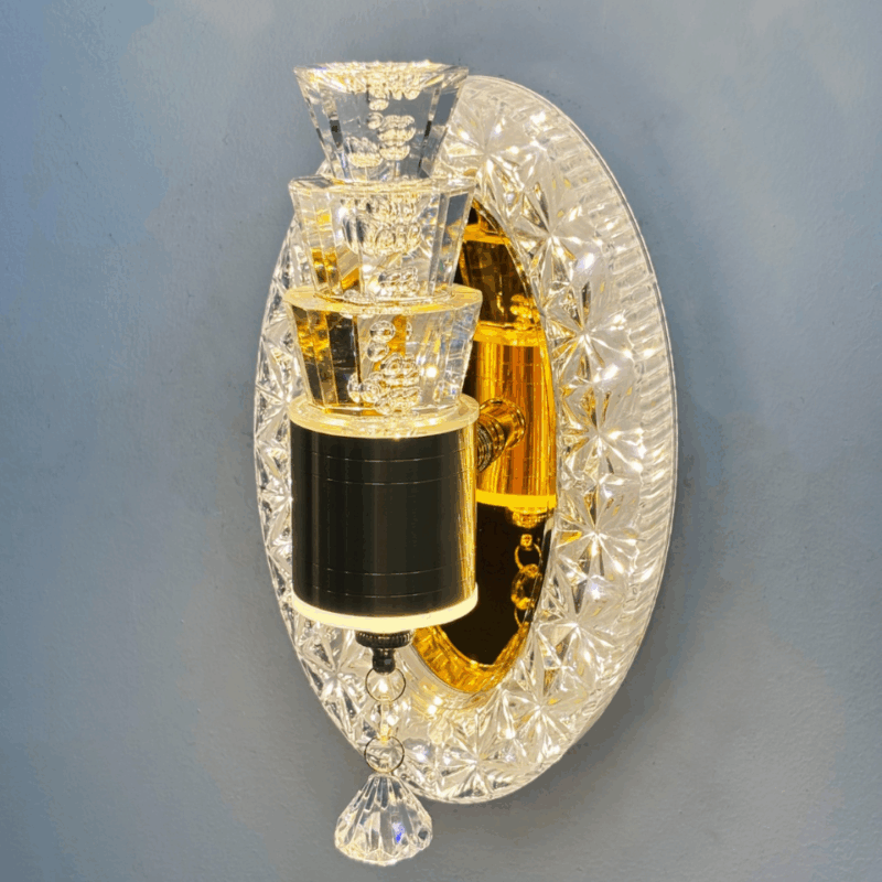 Golden Cascade Crystal Wall Light | GatangaOS